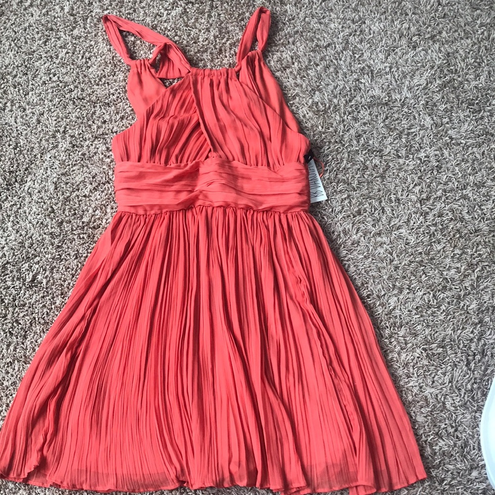 Orange halter top dress